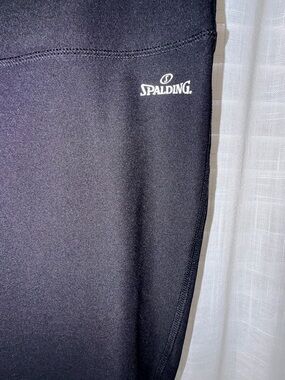 Spalding women’s Black Leggings with White Logo